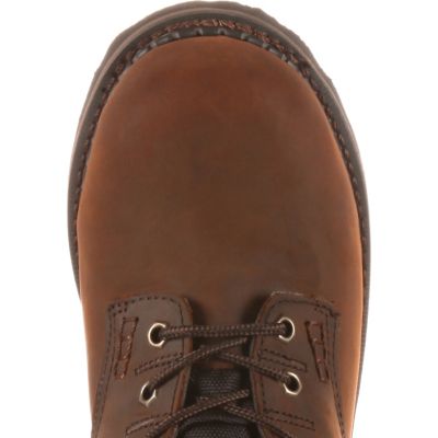 Image showing 6 th Georgia Boot Men's Brookville Round Toe Waterproof Lace-Up Shoes, 6 in., Dark Brown