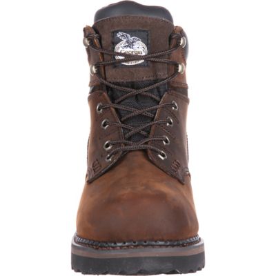 Image showing  Dark Brown Brookville Steel Waterproof Lace-Up Boots, 6 in.