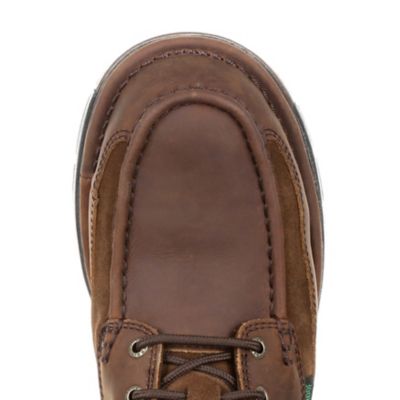 Image showing  Men's Moc Toe Athens Steel Waterproof Lace-Up Boots, 6 in., Brown