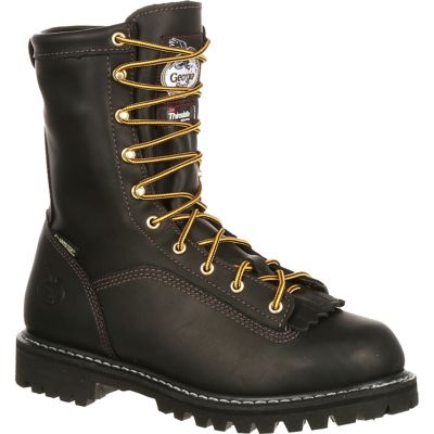 Image showing 0 th Georgia Boot Men's Waterproof Thinsulate Insulated Logger Boots, 8 in., Black