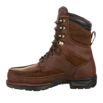 Image showing  Men's Athens Round Toe Waterproof Lace-Up Boots, 8 in., Brown