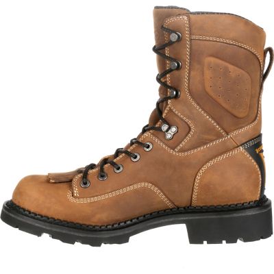Image showing 5 th Georgia Boot Men's Crazy Horse Round Toe Waterproof Logger Work Boots, 8 in.