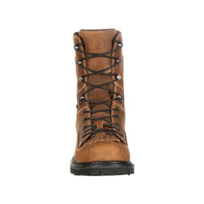 Image showing  Men's Crazy Horse Composite Toe Waterproof Logger Work Boots, 8 in.