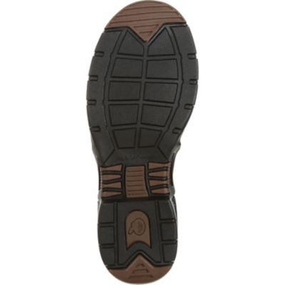 Image showing  Men's Athens Round Toe Waterproof Slip-On Work Boots, Dark Brown, 5 in.