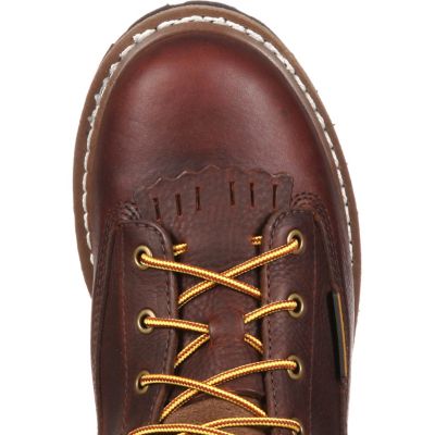 Image showing 6 th Georgia Boot Men's Lace-to-Toe Round Toe Waterproof Logger Work Boots, 6 in.