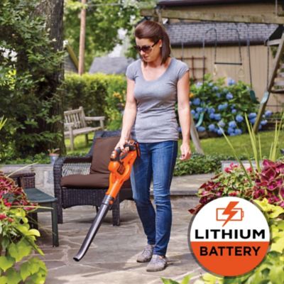 Image showing 5 th Black & Decker LSW321 130 MPH/350 CFM 20V Max Cordless Handheld Leaf Blower, Battery and Charger Included