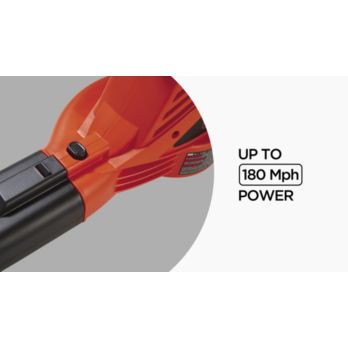 BLACK+DECKER 180-CFM 180-MPH Corded Electric Handheld Leaf Blower