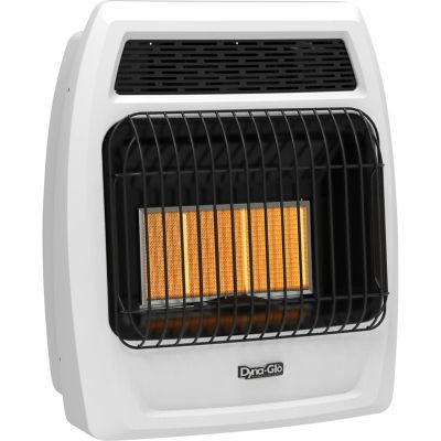 Dyna-Glo 18,000 BTU Natural Gas Infrared Vent-Free Thermostatic Wall Heater I keep it between 1 and 2 and it keeps flame lit but shuts gas off when necessary