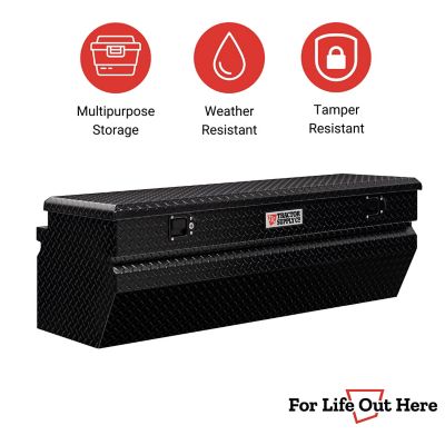Image showing 9 th Tractor Supply 57 in. Aluminum Truck Tool Box Chest, Black