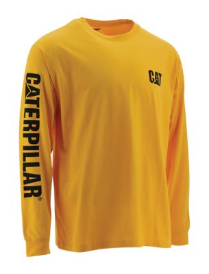 Caterpillar Men's Long-Sleeve Trademark Banner T-Shirt, 6 oz.