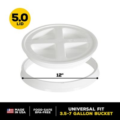 Image showing  3.5-7 gal. Seal Food-Safe Bucket Lid, White