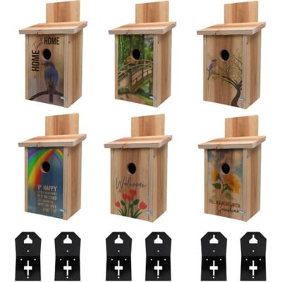 S&K Cedar Bluebird House/T-Post Mount Sets