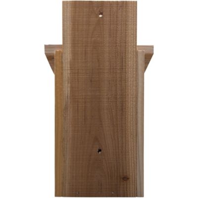 Image showing  Cedar Bluebird House with Decorative Tulip Design, 7.5 in. x 5.5 in. x 14 in.
