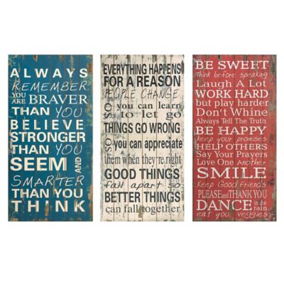 Rules Of Life Wall Decor Set Of 3 At Tractor Supply Co