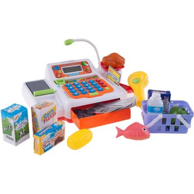 Hey! Play! Pretend Electronic Cash Register with Real Sounds and Functions, 12 in. x 8 in. x 3.5 in.
