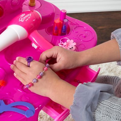 Image showing 6 th Hey! Play! Pretend Play Princess Vanity with Stool, Accessories, Lights, Sounds