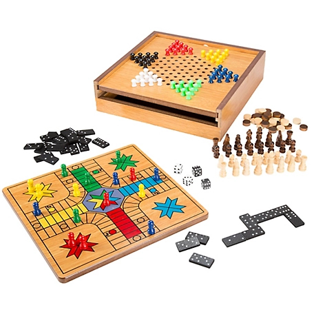 Hey! Play! 7-in-1 Combo Game with Chess, Ludo, Chinese Checkers and More