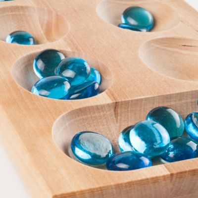 Image showing  Wooden Folding Mancala Game, 2 Players, For Ages 6+