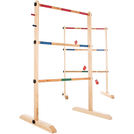 Hey! Play! Double Wooden Ladder with 6 Bolas