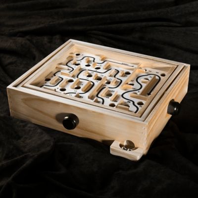 Image showing  Labyrinth Wooden Maze Game with 2 Steel Marbles Puzzle Game, 2 Players, For Ages 6+