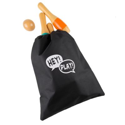 Image showing  8 in. Wooden Lawn Bowling Game, Indoor/Outdoor Toy, For Adults and Kids, Multicolor