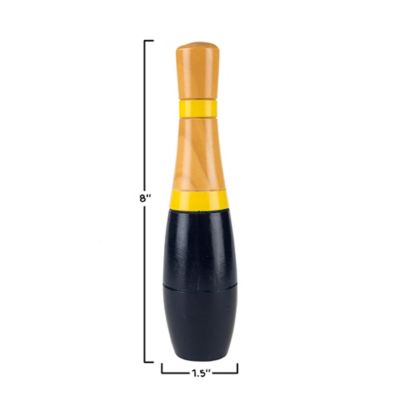 Image showing  8 in. Wooden Lawn Bowling Game, Indoor/Outdoor Toy, For Adults and Kids, Navy