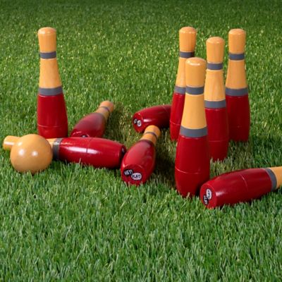 Image showing  8 in. Wooden Lawn Bowling Game, Indoor/Outdoor Toy, For Adults and Kids