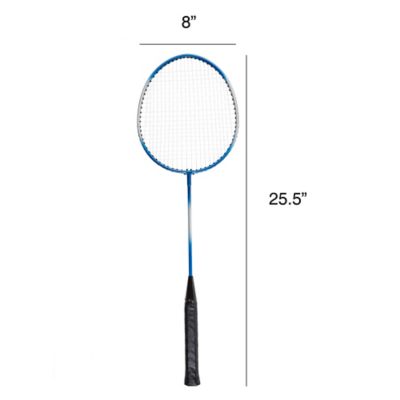 Image showing  Badminton Set Complete Outdoor Yard Game with 4 Racquets, Net with Poles, 3 Shuttlecocks and Carrying Case