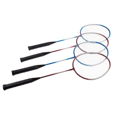 Image showing  Badminton Set Complete Outdoor Yard Game with 4 Racquets, Net with Poles, 3 Shuttlecocks and Carrying Case
