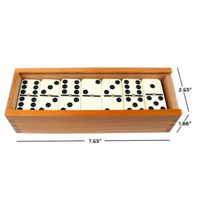Image showing  Premium Double-Six Dominoes with Wood Case, 28-Pack