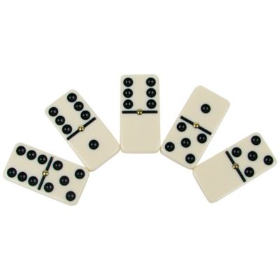 Image showing  Premium Double-Six Dominoes with Wood Case, 28-Pack