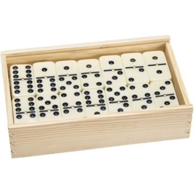 Hey! Play! Premium Double-Nine Dominoes Set with Wood Case, 55-Pack