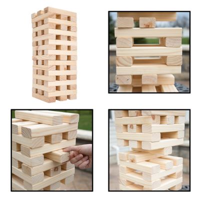 Image showing  Wooden Blocks Tower Stacking Outdoor Yard Game
