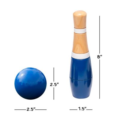 Image showing  8 in. Wooden Lawn Bowling Set