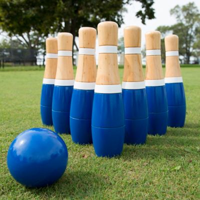 Image showing  8 in. Wooden Lawn Bowling Set