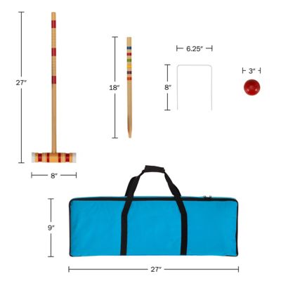 Image showing  Croquet Set Wooden Outdoor Deluxe Sports Set with Carrying Case