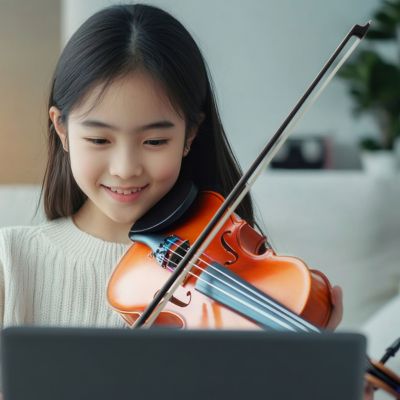 Image showing 5 th Hey! Play! Battery-Operated Musical Toy Violin with Bow, Ages 4 and Up, 18 in. x 6.5 in.