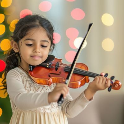 Image showing 6 th Hey! Play! Battery-Operated Musical Toy Violin with Bow, Ages 4 and Up, 18 in. x 6.5 in.