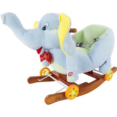 wooden elephant rocking horse