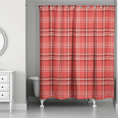 X 74 In Shower Curtain, Plaid Shower Curtains