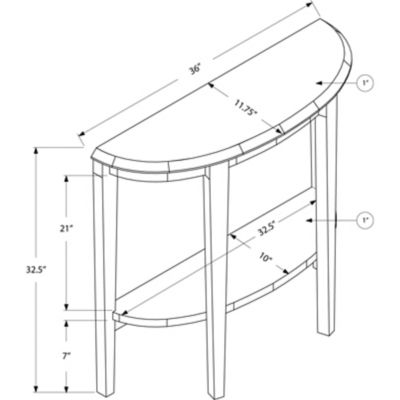Image showing  Half-Moon Hall Console Table, 36 in., I 2452