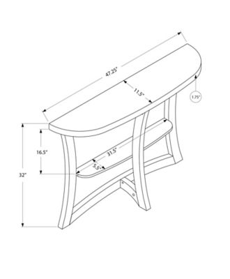 Image showing  Half-Moon Hall Console Table, 47 in.