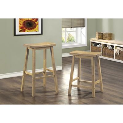 Monarch Specialties 24 in. Saddle Seat Bar Stools, 2 pc.