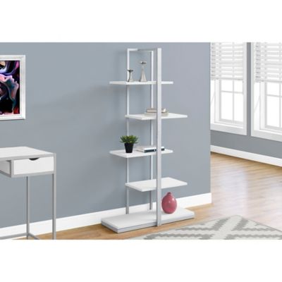 Monarch Specialties 5-Shelf Asymmetrical Metal Etagere Bookcase