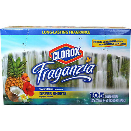 Clorox Fraganzia Dryer Sheets, Tropical Bliss, 105 ct.