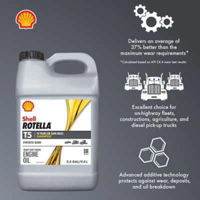 Image showing  2.5 gal. 15W-40 Rotella T5 Heavy-Duty Motor Oil