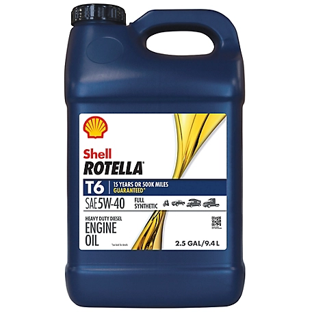 Shell Rotella 2.5 gal. T6 Full Synthetic 5W-40 Heavy-Duty Motor Oil