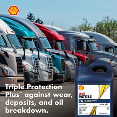 Image showing 6 th Shell Rotella 2.5 gal. 5W-40 T6 Full Synthetic Heavy-Duty Motor Oil