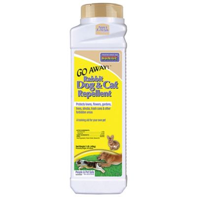 Bonide Go Away Rabbit, Dog, & Cat Repellent Granules, 1 lb. Ready-to-Use, Keep Dogs off Lawn, Garden, Mulch & Flower Beds