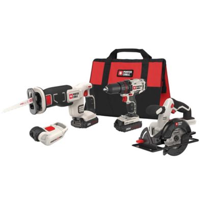 PORTER-CABLE Cordless 20V Drill/Driver and Saw Combo Tool Kit, 4 pc.